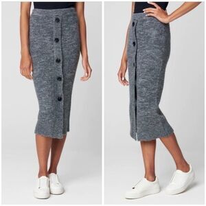 NWT Blank NYC Size M Catch Ya Later Knit Straight Pencil Skirt Gray
